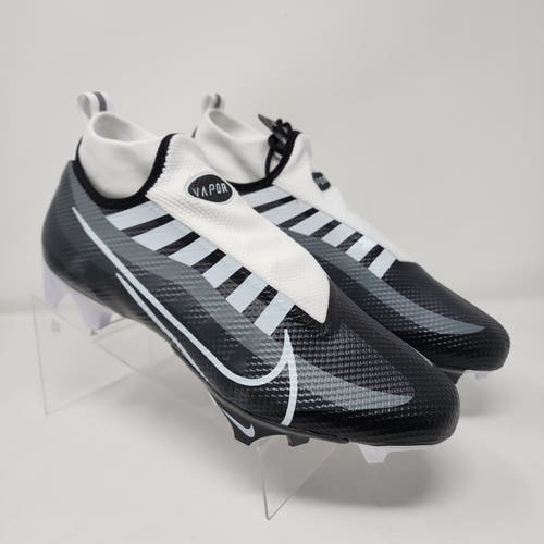 Nike Vapor Edge Pro 360 Football Cleats Mens 10 Black Striped Swoosh Logo Molded