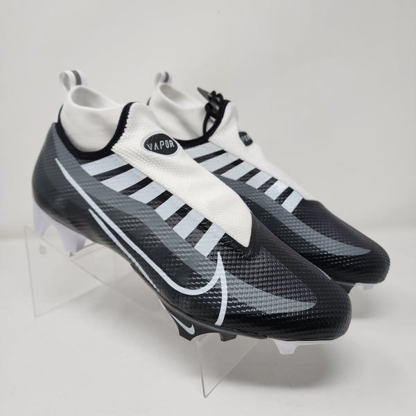 Nike Vapor Edge Pro 360 Football Cleats Mens 10 Black Striped Swoosh Logo Molded