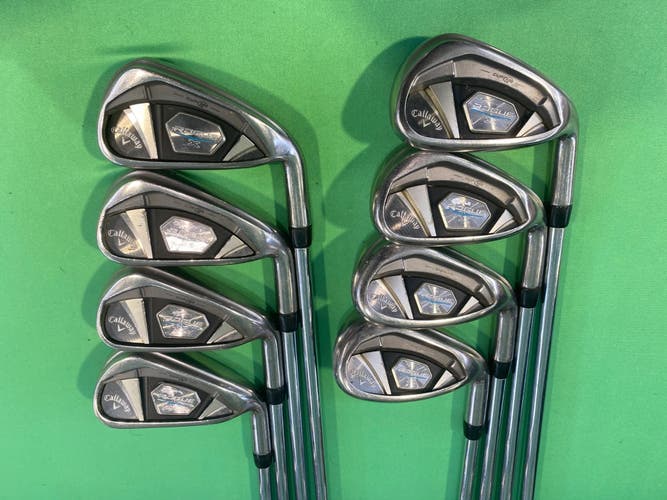 Used Men's Callaway Rogue X Right Iron Set Regular Steel 4 - AW