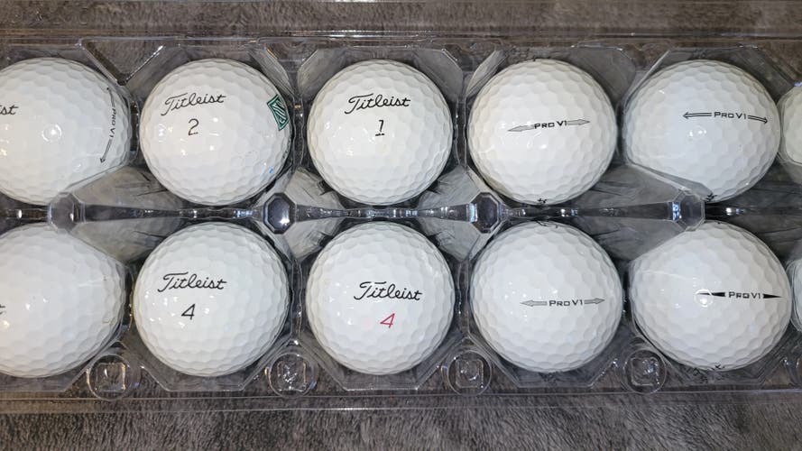 Used Titleist Pro V1 Balls 1 Dozen White 4A Near Mint