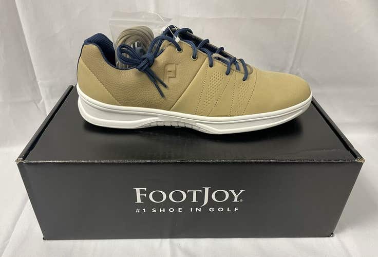 NEW FootJoy Men's Contour Casual Spikeless Taupe #54056 Golf Shoes - Choose Size
