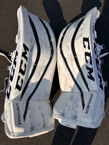 Used 34+2" Wide CCM Premier Pro Goalie Leg Pads
