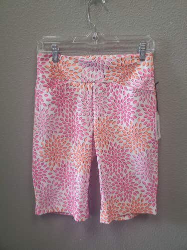 NEW TAIL LADIES GOLF STRETCH PRINT SHORTS -MULTICOLOR PINK (SIZE 2)
