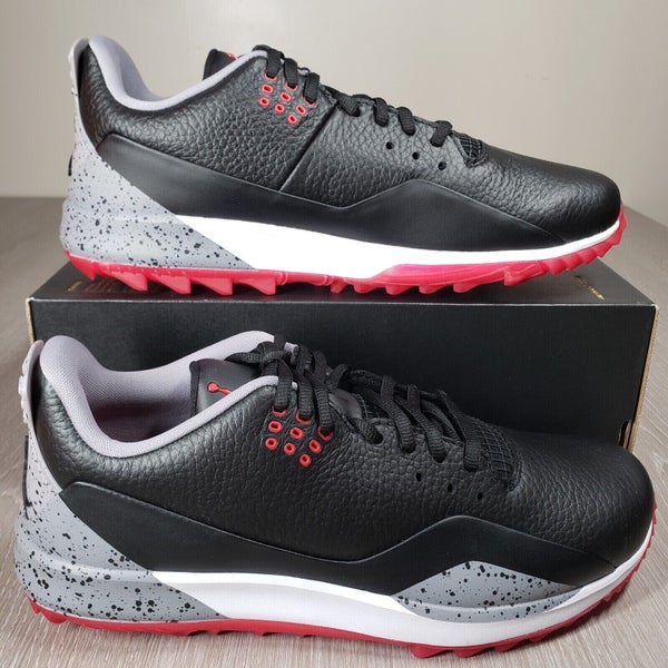 Nike Jordan ADG 3 Black Cement Red Golf Shoes Mens Size 8 New