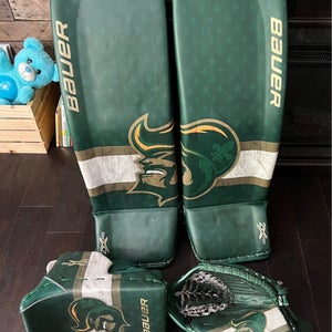 USHL Sioux City Musketeers Bauer 2S Pro Goalie Leg Pads XL 36+1