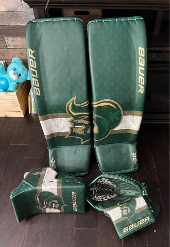 USHL Sioux City Musketeers Bauer 2S Pro Goalie Leg Pads XL 36+1