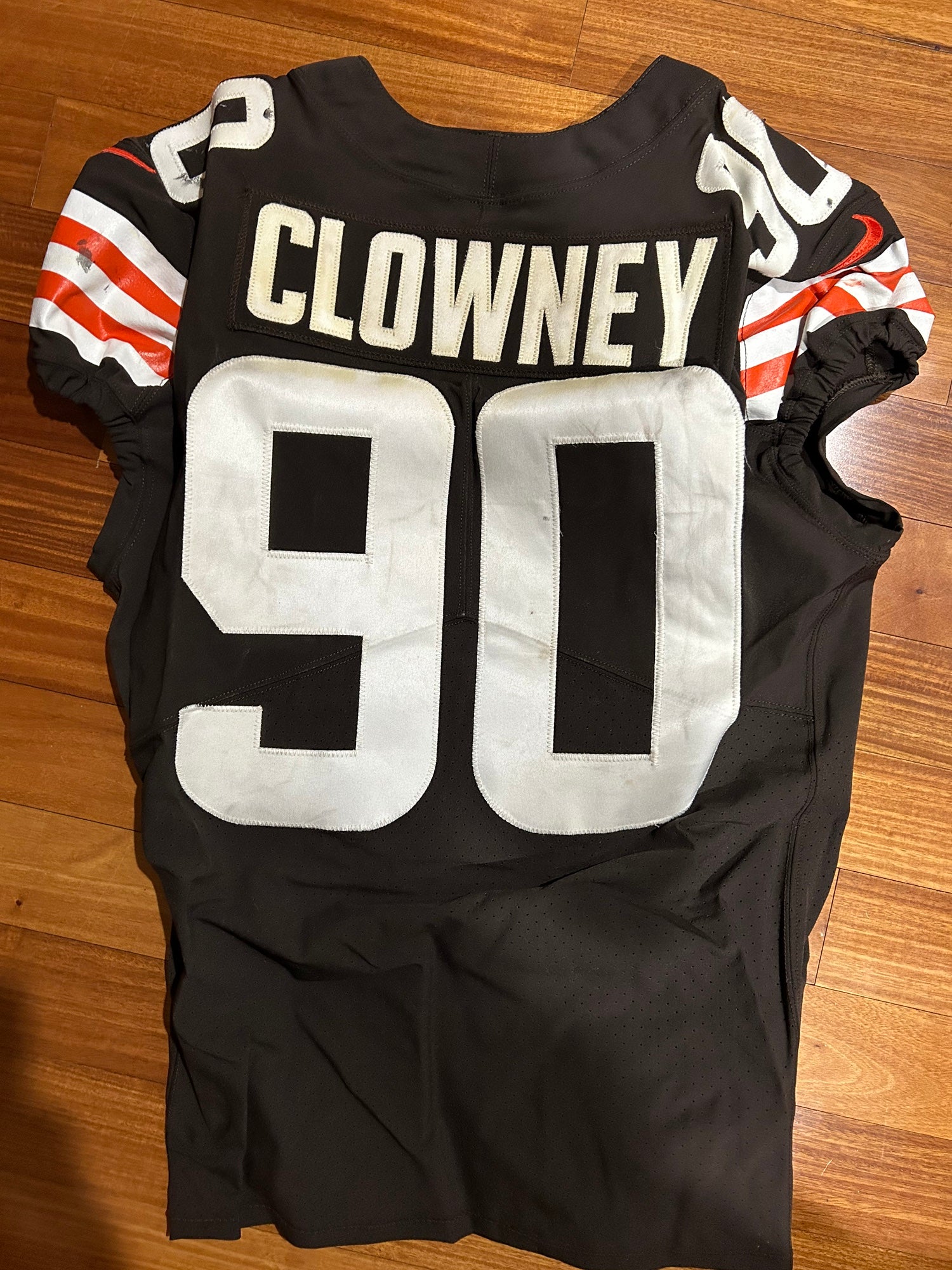 Jadeveon Clowney Cleveland Browns Game-Used #90 White Jersey vs