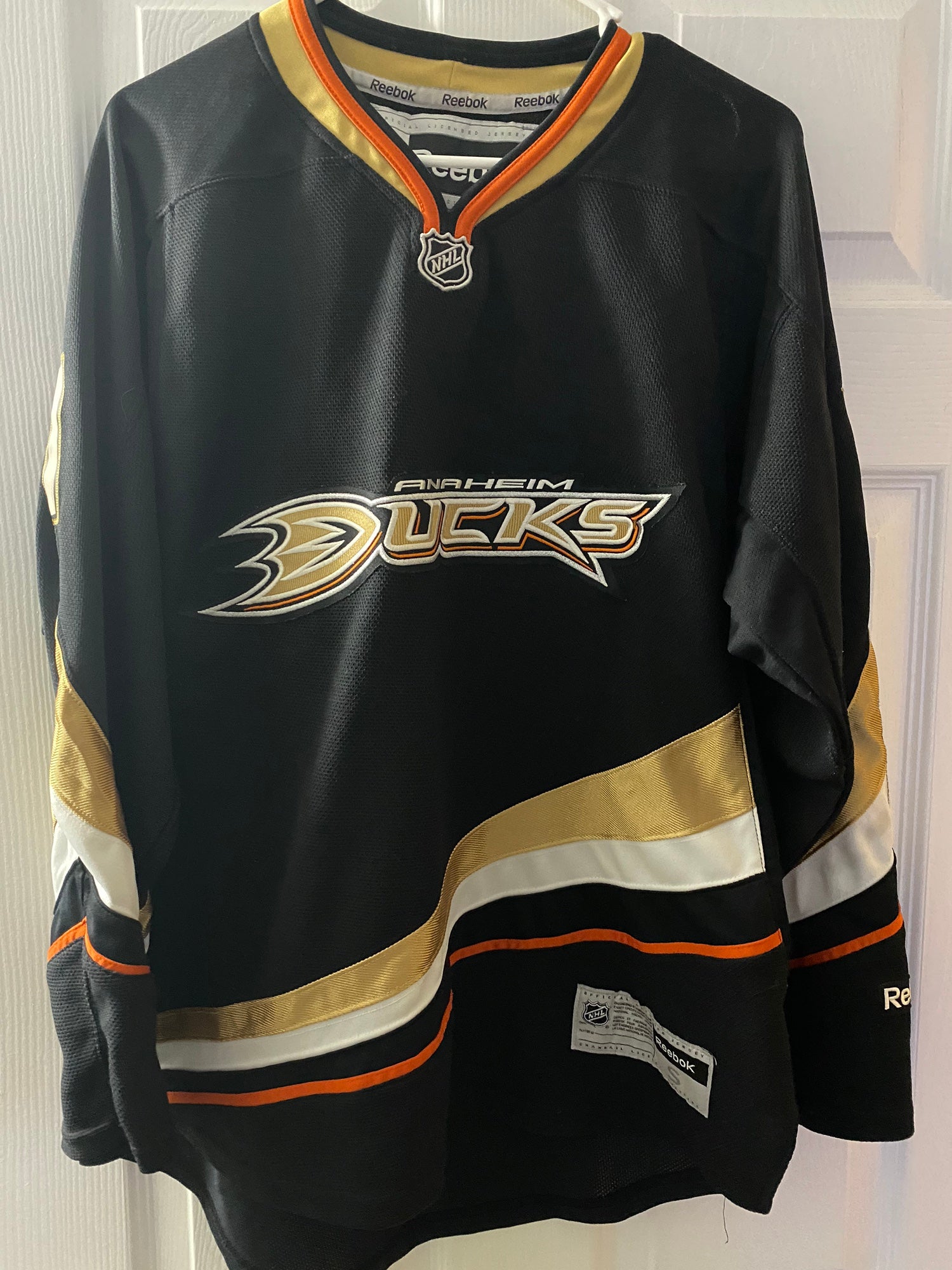 Anaheim Ducks Reebok Blank Premier Home Jersey - Black