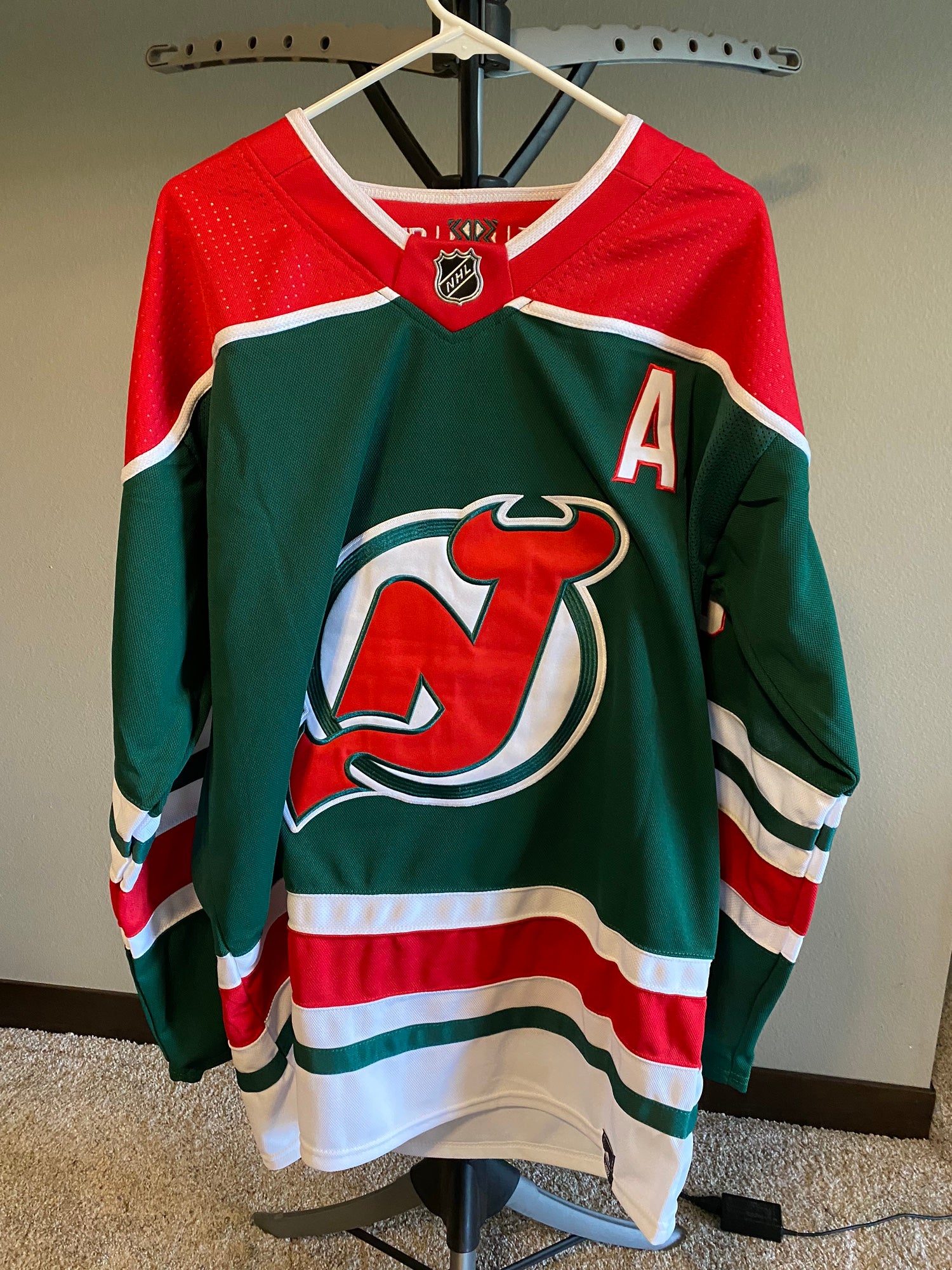 New Jersey Devils HUGHES Size 54 Adult Unisex Adidas Jersey