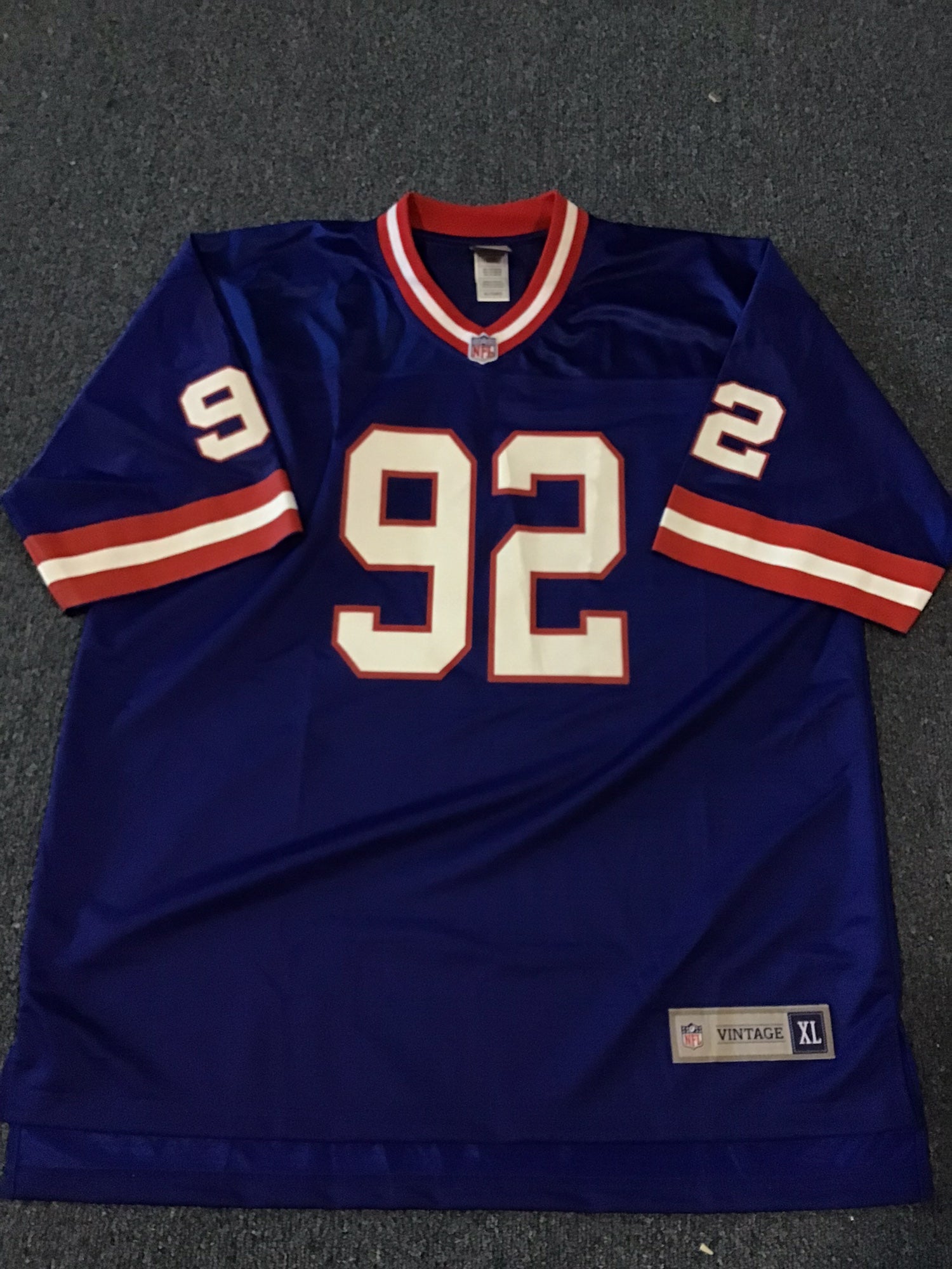 NFL Giants M. Strahan Super Bowl XLII Replica Wite Jersey 