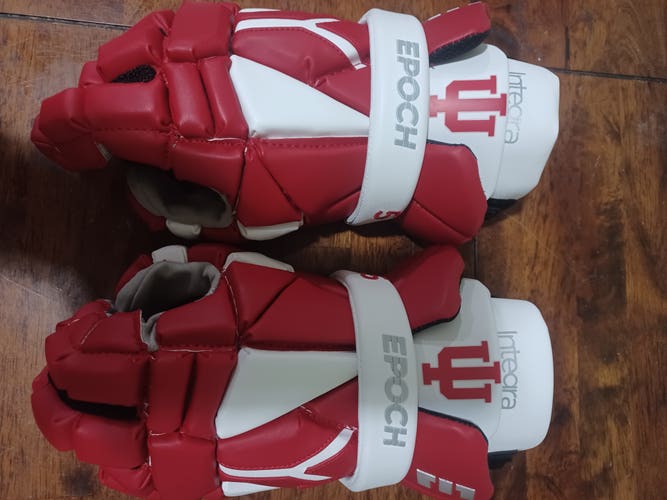 New Epoch Integra Lacrosse Gloves 13" Team-Issued Indiana Hoosiers + Free Lax Head