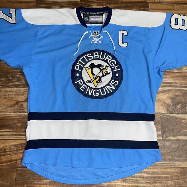 Pittsburgh Penguins #87 Sidney Crosby Light Blue CCM Throwback
