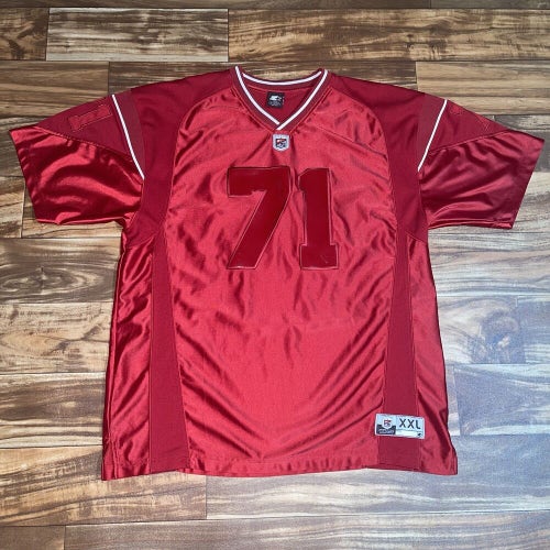 Starter Men’s Red Blank Embroidered #71 Football Jersey Size Large L