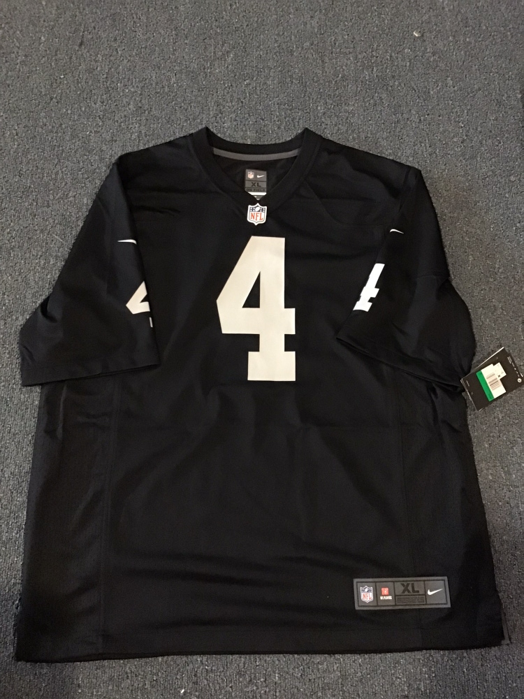 NWT Oakland Raiders Mens XL Nike ONFIELD Jersey #4 Carr