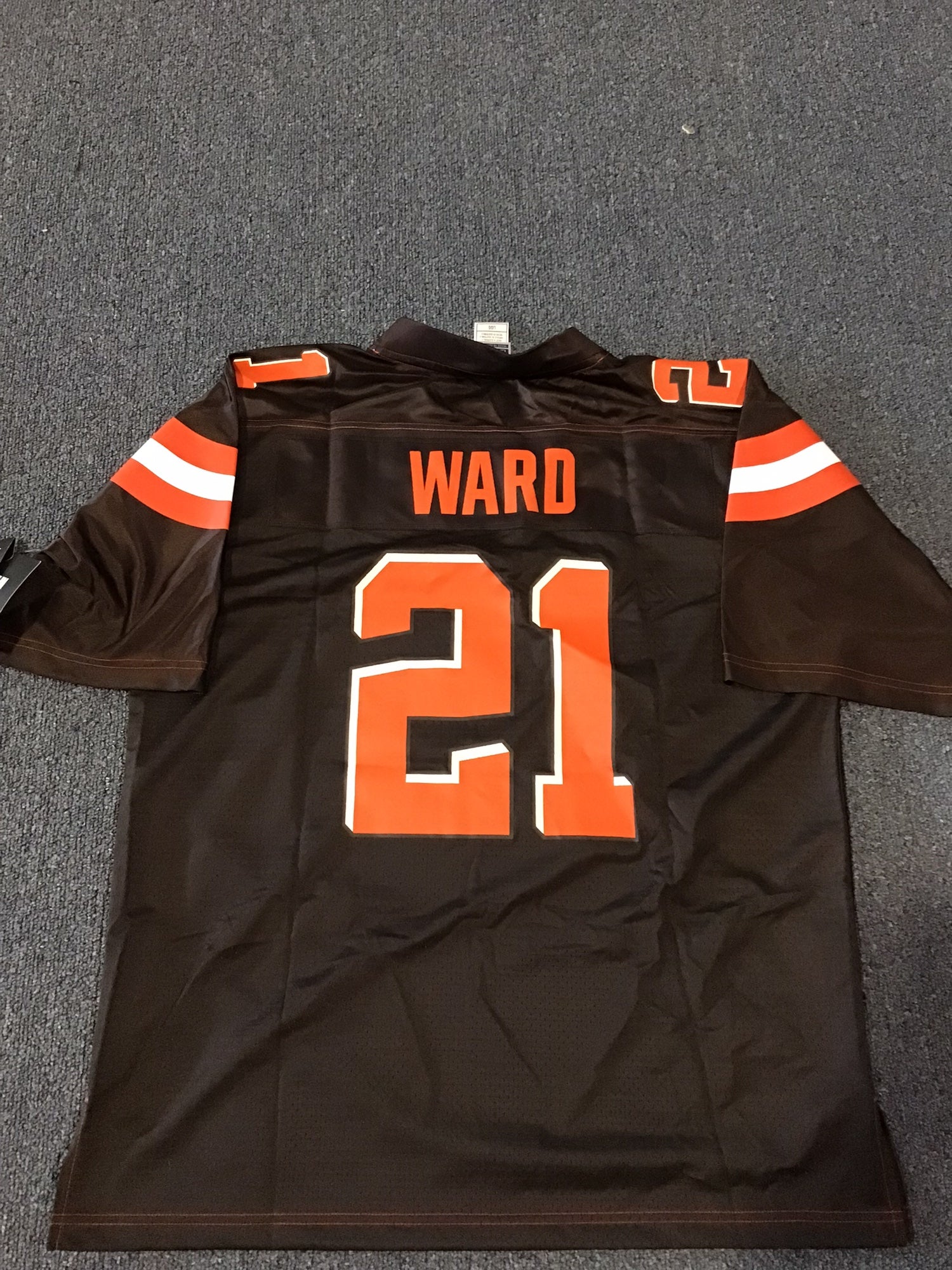 Denzel Ward Cleveland Browns Game-Used #21 White Jersey vs