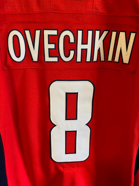 ALEX OVECHKIN WASHINGTON CAPITALS REVERSE RETRO JERSEY SIZE LARGE 52 RED