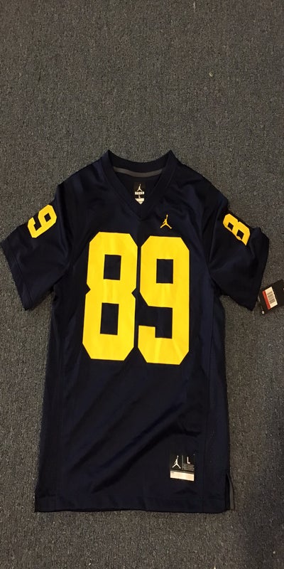 Men University of Michigan #10 Tom Brady Yellow Jordan Brand