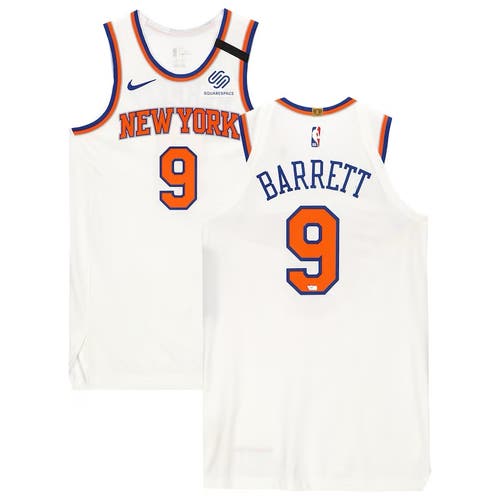 RJ Barrett New York Knicks Game-Used Nike #9 Jersey vs. Oklahoma City Thunder on March 6, 2020