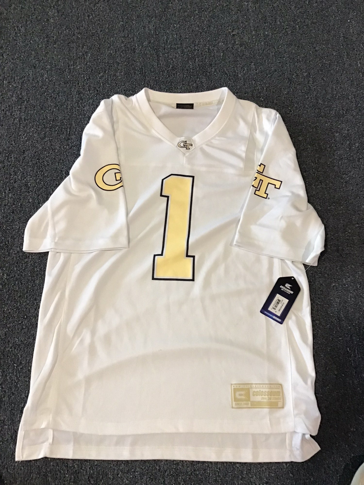 Men's adidas #21 White Georgia Tech Yellow Jackets Team Premier