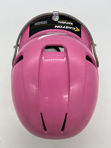 JR 6 3/8 - 7 1/8 Easton Natural Baseball Helmet Softball Batting with Cage  Pink