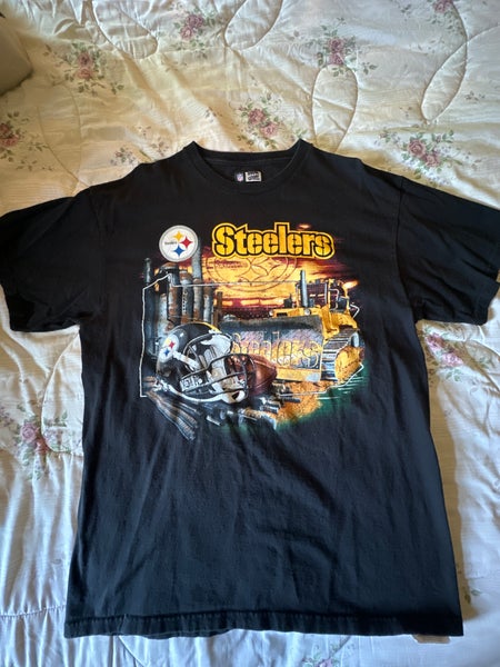 SlimCanApparel Black and Yellow | Unisex Tee | Pittsburgh Steelers Football T-Shirt, Steeler Fan Shirt, Terry Towel, Steeler Nation Tee