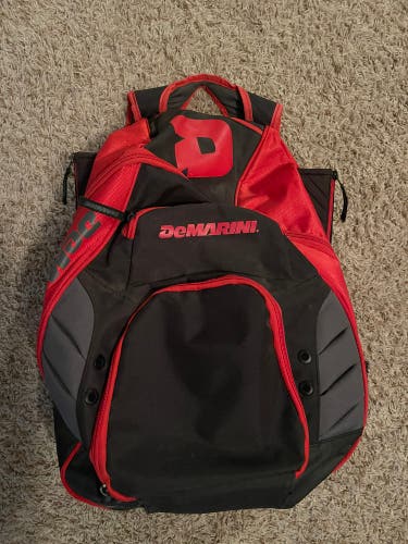 Used Red/Black DeMarini Baseball Backpack Bag