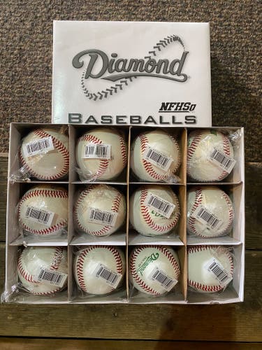 New Diamond 12 Pack (1 Dozen) Baseballs