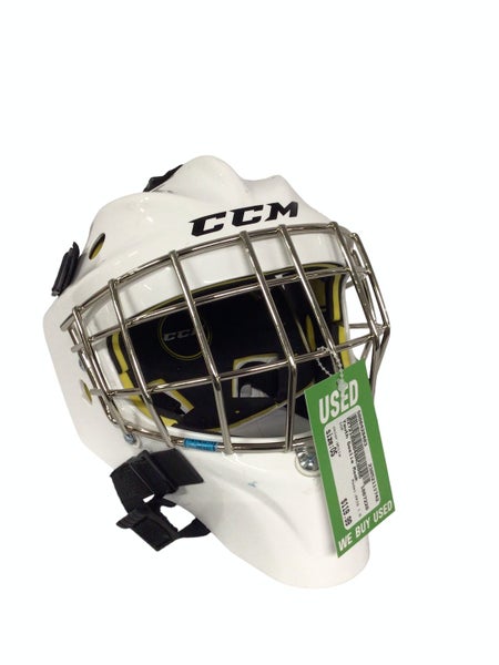 Used Ccm Axis 1.5 One Size Youth Goalie Helmet Mask