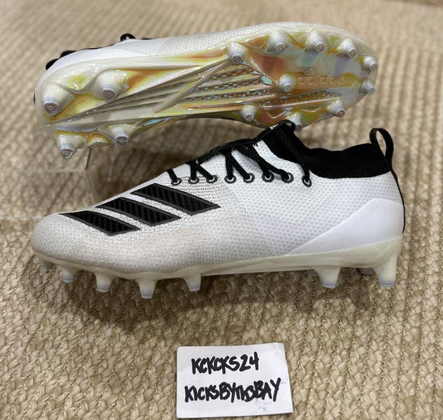 ADIDAS Adizero 8.0‎ White Black Metallic Gold Molded Football Cleats Size 10.5 Adidas Adizero 8.0 Football Cleats for sale | eBay main image 4