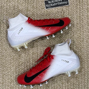Nike Vapor Untouchable Pro 3 Football Cleats Red White AO3021-160 Mens size 10