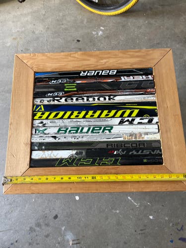Hockey stick end table