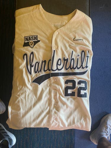 Jack Leiter Gold&White Vanderbilt Jersey