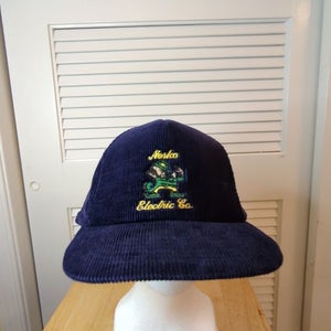 Vintage Nesko Electric Company Corduroy Snapback Hat Universal