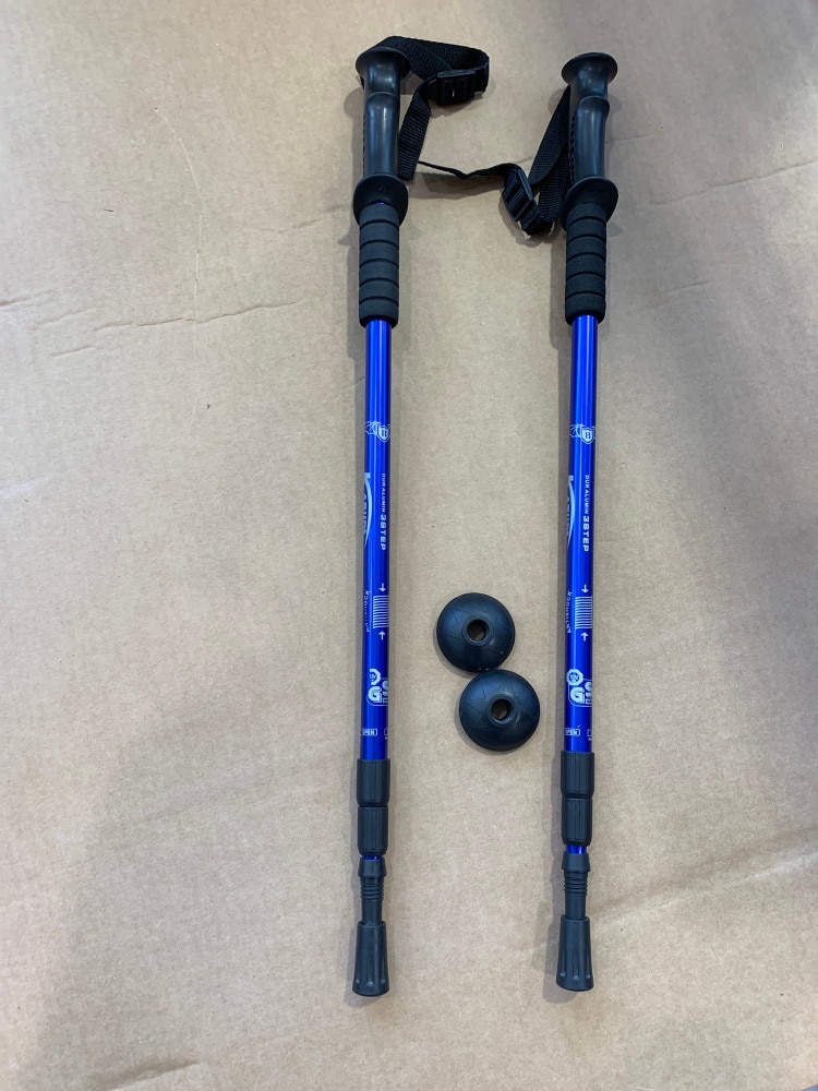 New Kabuda Duralumin Adjustable 3STEP Antisock Trekking Walking Poles / Sticks