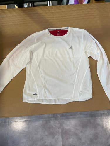White New Large Adult Unisex Adidas Jogging Shirt