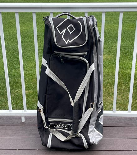 DeMarini Wheeled Baseball Equipment Duffle Bat Bag. Great for players, catchers or coaches.