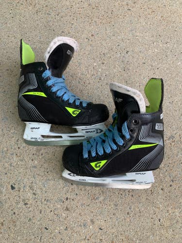 Used Junior Graf Supra G35 Hockey Skates (Regular) - Size: 1.5