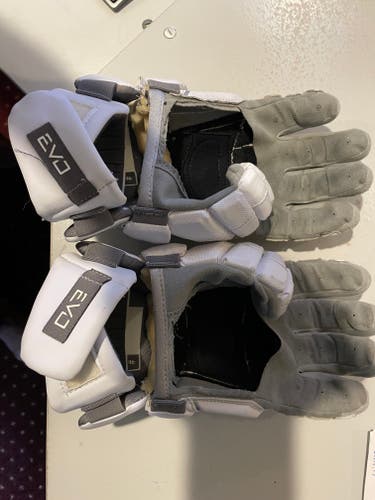 Used Player's Warrior EVO QX Lacrosse Gloves Large