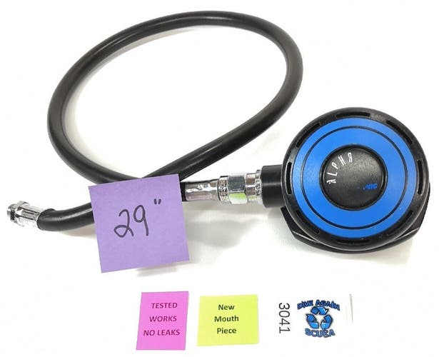 Oceanic Alpha Primary or Octo Second 2nd Stage Regulator Scuba Dive Blue  #3041