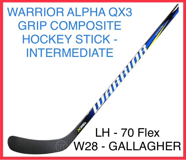 Used Warrior ALPHA QX PRO W03 75 GRIP LH HOCKEY STICK 75 Flex Pattern W03  Senior One Piece Sticks Senior One Piece Sticks