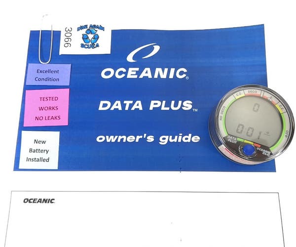 Oceanic Data Plus Air & Nitrox Puck Scuba Dive Computer + Manual           #3066