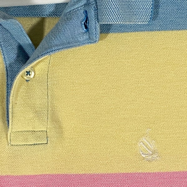 Nautica Heritage Polo Shirt Mens Size L Spinnaker Pastel Short Sleeve Slim  Fit