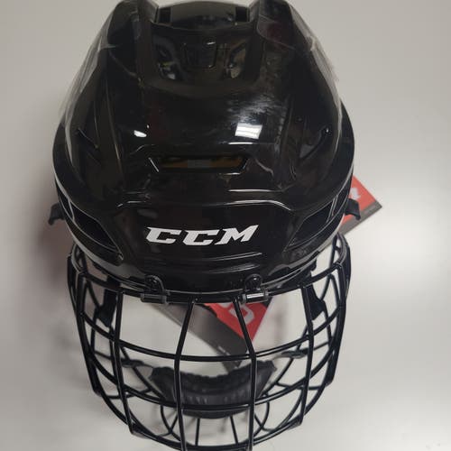New Black Senior Medium CCM Tacks 210 Helmet Combo