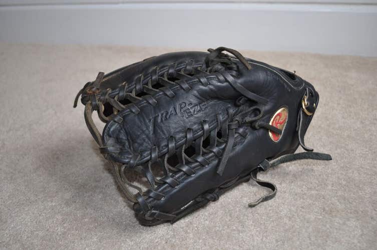 12.75” Rawlings Gold Glove GG601 TRAP-EZE Baseball Pro Mitt LHT Black Gold Label