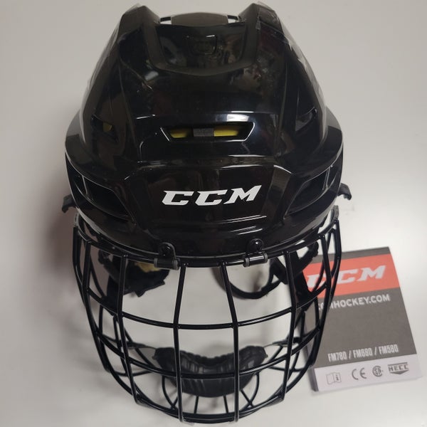New Black Senior Large CCM Tacks 210 Helmet Combo