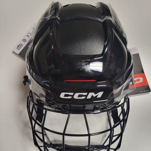 New Black Senior Small CCM Tacks 70 Helmet Combo