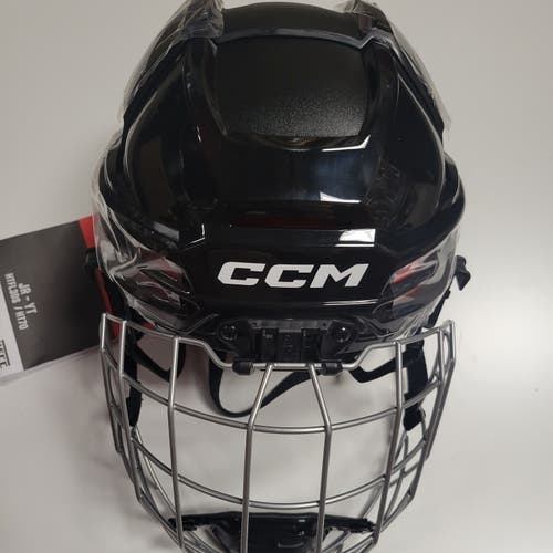 New Black Junior CCM Tacks 70 Helmet Combo