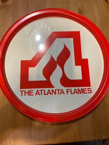 Vintage Atlanta Flames  tin plate And Capital Bumper Sticker