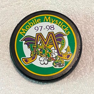 Mobile Mystics ECHL 10th Year Anniversary 1997-98 Hockey Puck