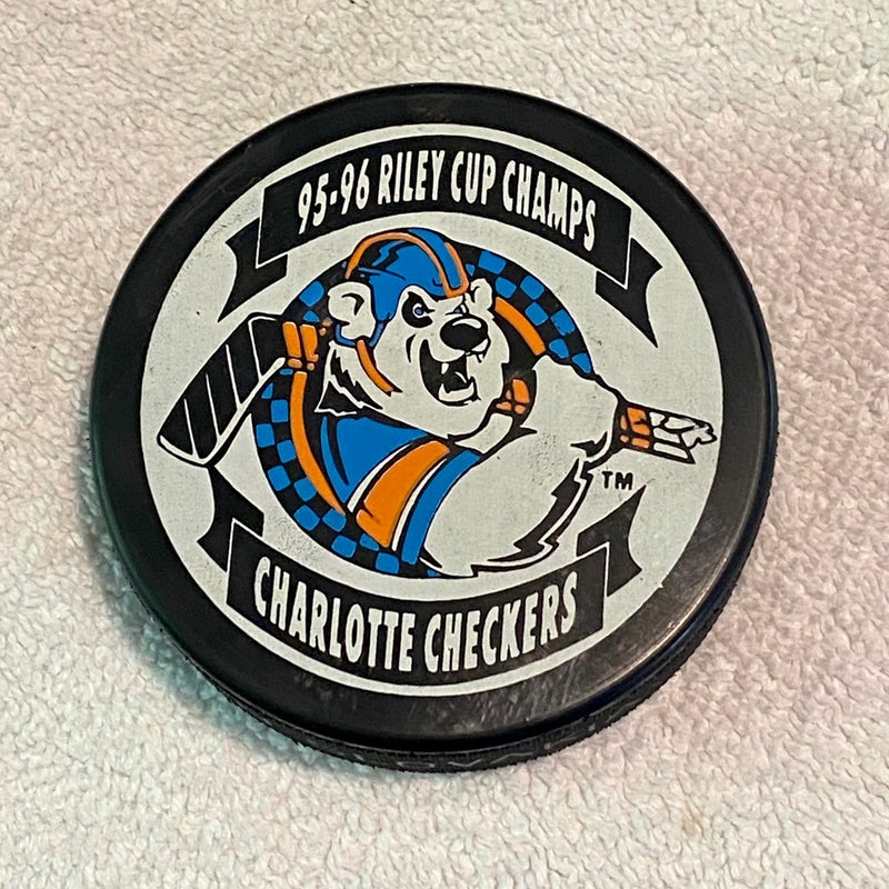 Charlotte Checkers 1995-96 Riley Cup Champs ECHL Hockey Official Game Puck